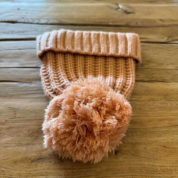 Phase 3 Peach Knit Pom-Pom Beanie - Picture 2 of 3